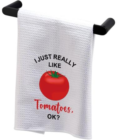 PLITI Tomato Kitchen Towel Tomato Lover Gift Funny Tomato Gardener Gift I Just Really Like Tomatoes Ok Tomato Theme Gift (Really Like Tomatoes TWU) - Buy Online on GoSupps.com