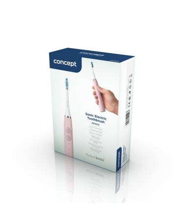 Concept Home Appliances ZK4012 Sonic Electric Toothbrush - Travel Ready 2 Brush Heads (Daily Clean + Sensitive) 38 000 Vibrations/Min Pink - Buy Online on GoSupps.com