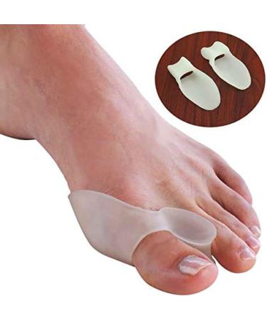 Bcurb Big Toe Gel Protector Straightener for Bunions Treatment - Bunion Corrector & Separator - Hammer Toe & Yoga Care - Instant Relief - White (1 Pair) - Buy Online on GoSupps.com