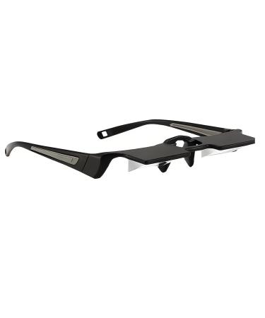 Lazy Glasses Horizontal Upside Down 90 Degree Glasses for Lying down Reading Prism Glasses for Reading In Bed Black