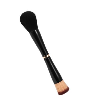 PATKAW Foundation Makeup Brushes Double-ended Concealer Brush Loose Powder Brush for Beauty Liquid Powder Blending Buffing Face Makeup Tools Black