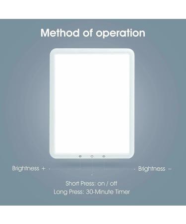UV-Free 10000 Lux Light Therapy Lamp - Adjustable Brightness, Timer, Touch Control - Buy Online on GoSupps.com