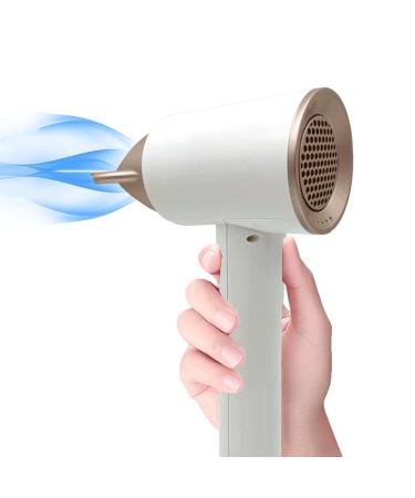 Cordless Hair Dryer 350W Rechargeable Blow Dryer 3 Heating/Speed & Cold Settings Portable Wireless Hairdryer for Travel Outdoor Home Contain 2 Nozzle
