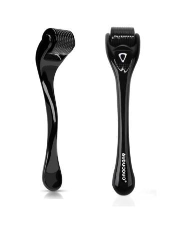 AUDUODUO Derma Roller 0.3 mm with REAL SILVER Needles Advanced Needle Alignment Tech microneedle 540 Beauty Roller for Skin Care Anti-Wrinkles Hair Loss Stretch Marks Body Scars Acne Scars