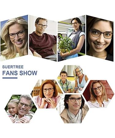 Suertree Anti-Blue Reading Glasses (3 Pack) - BM1613 - Spring Hinges Optics for Men & Women - 3.0 Diopter - Black - Buy Online on GoSupps.com