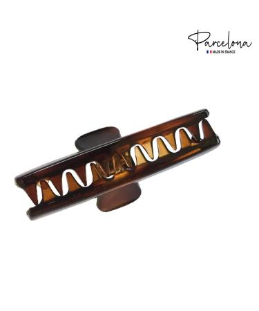 Parcelona French Salon Style Small Tortoise Shell Hair Claw Clip Set - Brown/Black (2 Pack) - Buy Online on GoSupps.com