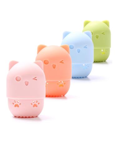 4 PCs sponge Beauty Holder Widesmart Beauty Sponge Travel Case MakeUp sponges Halter Make-up Blender sponge container Make-up Sponge Blender Travel Case Make Up Tragbag for Home Travel