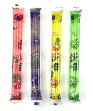Apexy Jelly Straws - Fruit Jelly Filled Strips - Tiktok Candy Trend - Assorted Fruit Jelly Sticks 15.23oz - Buy Online on GoSupps.com
