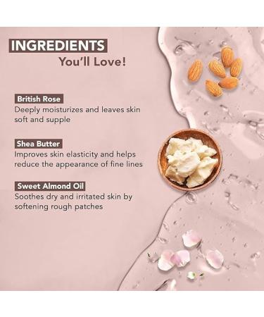 Buy Bo_tan_ic_Hearth British Rose & Almond Body Wash - Sulfate & Paraben Free Shower Gel for All Skin Types | Moisturizing with Shea Butter | 245ml - Buy Online on GoSupps.com