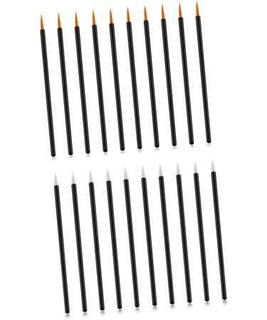 BELLIFFY 100pcs Eye Makeup Tools Eyeshadow Eye Shadow Eyebrow Brush Applicator White 10X0.5X0.5cm White - Buy Online on GoSupps.com