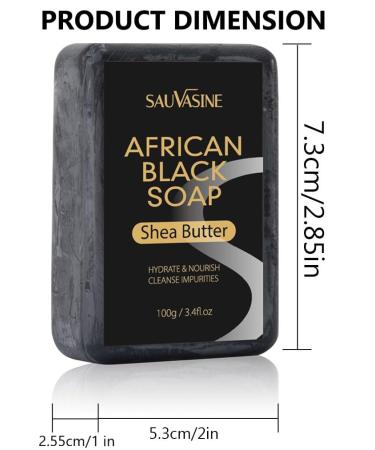 African Black Soap with Shea Butter | Moisturizing & Cleansing Skin Care for Face & Body - Natural Skincare Solution - Buy Online on GoSupps.com
