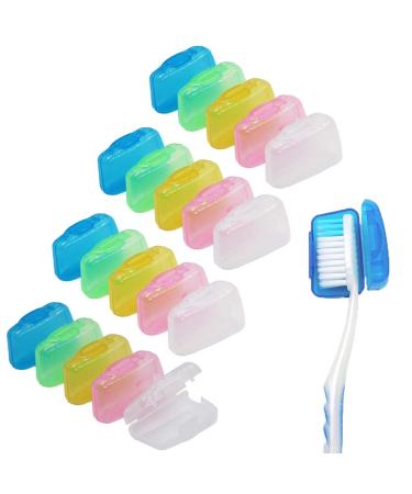 20 Pack Travel Toothbrush Head Covers, V-TOP Portable Toothbrush Pod Caps Case Protector for Home and Outdoor