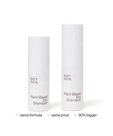 Act+Acre Plant-Based Dry Shampoo - Natural Unscented Powder Spray with Fulvic Acid and Rice - 30% Bigger Size for Oily Hair, Volume Restoration - All Hair Types - Buy Online on GoSupps.com