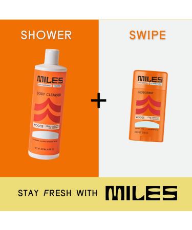 Miles Body Wash - Woods Scent - 16 oz - Buy Online on GoSupps.com