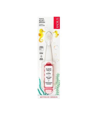 RADIUS Totz Plus Brush 3 Years + Extra Soft Coral 1 Toothbrush