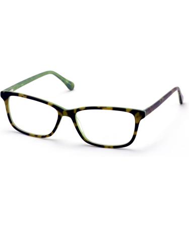 Rectangular Acetate Reading Glasses - Anti Blue Light UV Protection Reduce Eyestrain - Tortoise & Teal 1.75x - Buy Online on GoSupps.com