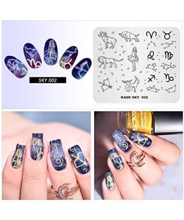 KADS Sky Constellation Nail Stamping Plate SKY002 - DIY Manicure Stencil Tools - Buy Online on GoSupps.com
