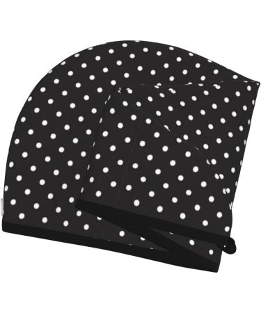 White Dot Pattern Coral Velvet Hair Drying Cap - Quick-Dry Towel Wrap for Women & Men | Perfect for Travel & Home - Buy Online on GoSupps.com