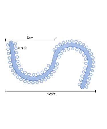 Dental Orthodontic Elastic Separators - 10 Blue S-Shaped Circle Rubber Rings - Buy Online on GoSupps.com