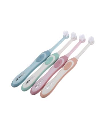 SECFOU 4pcs Simple Silicone Tooth Color Teether Brushes Toothbrushes Toothbrush for Care Training Random Fine Soft Dental Oral Super Infant Bristles Baby Brush Infants Toddler Child Home