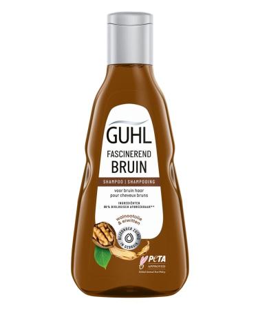 Kao Group Guhl Fascinating Brown Shampoo With Kuikui Nut Oil For Natural or Colored Brown Hair 250 Milliliters