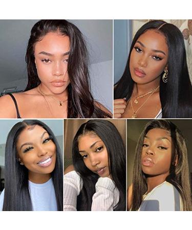 CHEETAHBEAUTY 20 Inch T Part Lace Front Wig - Natural Black Human Hair for Black Women - Buy Online on GoSupps.com