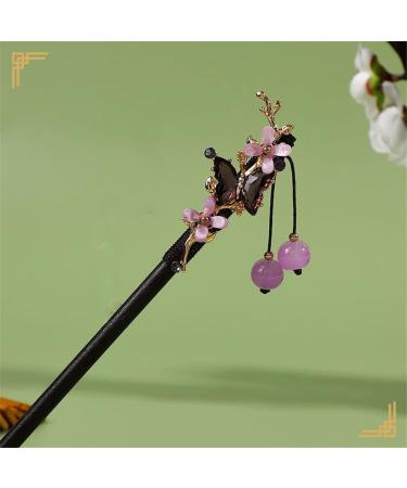 Vintage Wood Flower Hairpin For Women Chinese Hairpins Clips Tassel Flower Chopsticks Hair Sticks Wooden Hair Forks Jewelry for Women Hair Styling Hair Decoration (C) - Buy Online on GoSupps.com