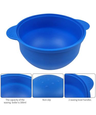 Non-Stick Heat Resistant Waxing Pot - Blue with Silicone Liner and Handle - Buy Online on GoSupps.com
