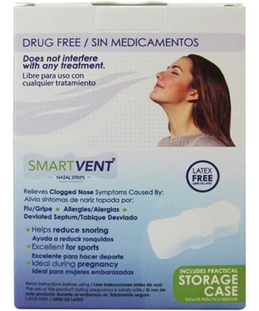 SMART VENT 40 Drug and Latex Free Nasal Strips - Instant Nasal Congestion Relief, 2 Cases Included - Buy Online on GoSupps.com
