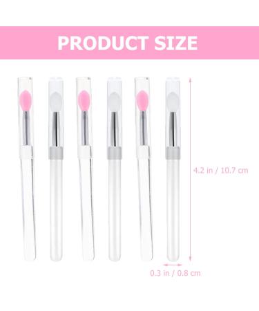 6pcs Silicone Lip Brush Set with Lid - Essential Makeup Tools for Eye Shadows Lipstick & Lip Masks | Perfect Beauty Accessories for Women - Buy Online on GoSupps.com