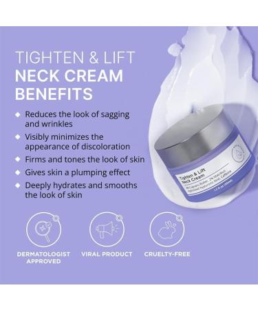 Tighten and Lift Neck Cream Firming and Tightening Neck Cream with Caffeine 4% Cupuacu Butter Hyaluronic Acid 50ml Neck Firming Cream for Tighten & Lift - Buy Online on GoSupps.com