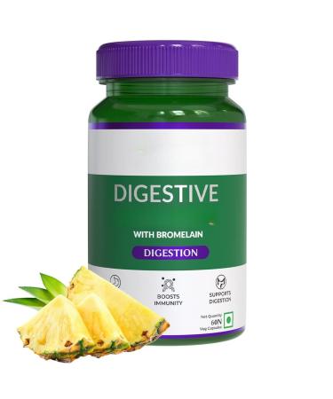 Generic Digestive 665mg with Bromelain Better Bioavailability Supports Digestion & Better Absorption of Food Nutrients - 60 Veg Capsules