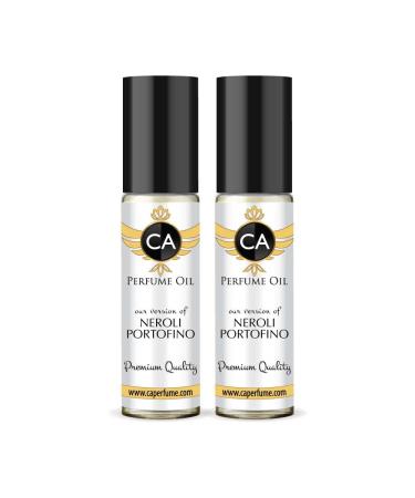 CA Perfume Impression of T. Ford Neroli Portofino For Women & Men Replica Fragrance Body Oil Dupes Alcohol-Free Essential Aromatherapy Sample Travel Size Long Lasting Attar Roll-On 0.3 Fl Oz-X2