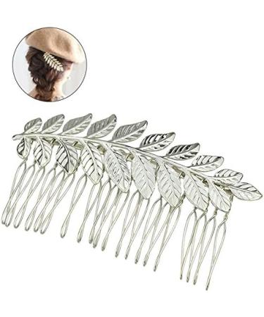 Frcolor Women's Chic Silver Leaf Hair Comb Hair Clip Vintage Hair Accessories - Buy Online on GoSupps.com