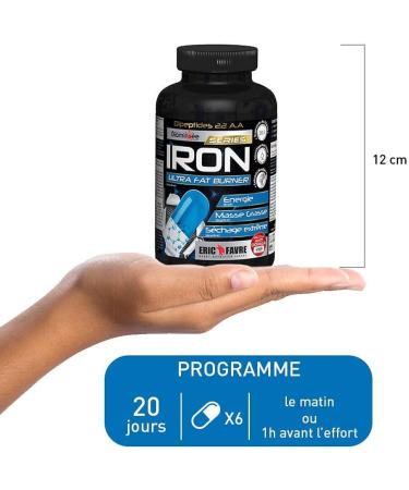 IRON ULTRA FAT BURNER E.A.A Liquid Grease Burner - Powerful and Effective Biaminoe Complex Glavanoid - Slimming Women and Men - French Laboratory Eric Favre - Buy Online on GoSupps.com
