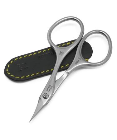 GERMANIKURE Tower Point Cuticle Scissors - FINOX Stainless Steel Professional Manicure Tools in Leather Case - Ethically Made in Solingen Germany - 4705