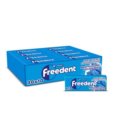 FREEDENT - Sugar-free Frosted Mint Chewing Gum - Large format containing 30 packs of 10 dragees - 420g