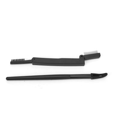Yosoo Black Ergonomic Folding Eyelash Comb - Easy Makeup Tool for Beginners | Quick & Lazy Eye Makeup Solution - Buy Online on GoSupps.com