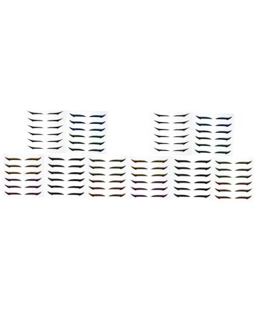 LALADEFIEE 72 Pairs Glitter Eyeliner Eyeshadow Stencil Eye Line Strip Double Eyelid Styling Supplies Sticker