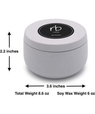 Rosbas Palo Santo Scented Candle - Natural Soy Wax Black Metallic Tin 6 oz Handmade in the USA Non-Toxic Long Burn Time - Buy Online on GoSupps.com