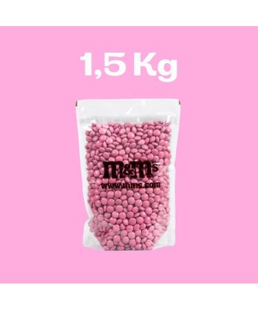 M&M'S Single Colour Milk Chocolate - Bulk Bag of 1.5kg of Chocolates - DIY Idea - Ideal for Wedding Birthday Party Candy Buffet Christening Gender Reveal (Soft Pink) - Buy Online on GoSupps.com