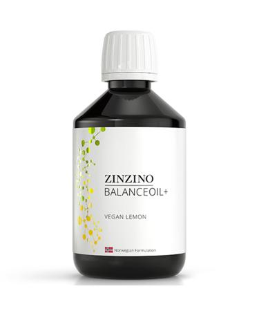 Zinzino - BalanceOil+ Vegan Lemon Synergistic Blend with Marine Micro-Algae Olive Oil Ahiflower Seed Oil Vegan Vitamin D3-300 ml