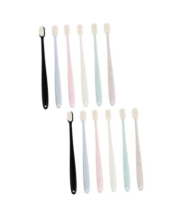 Mobestech 12 pieces toothbrush sensitive gums toothbrush tooth cleaning tools silk adult tooth trips dental picks dental picks denture picks