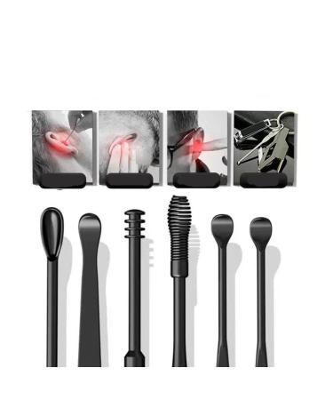 Lletfun Ear Wax Removal Tool Portable with Key Chain Box - Black - Buy Online on GoSupps.com
