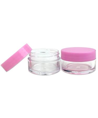 Beauticom 12PC Clear Jars Set - 20G/20ML with Pink Lids for Lotions Creams & Makeup - BPA Free Ideal for International Shipping - Buy Online on GoSupps.com