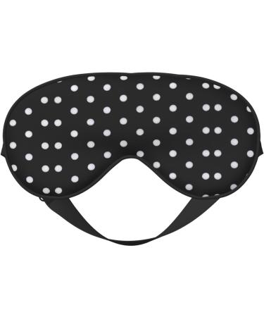 Black & White Polka Dot Soft Eye Mask - Sleep Mask for Women & Men | Travel Comfort - Buy Online on GoSupps.com