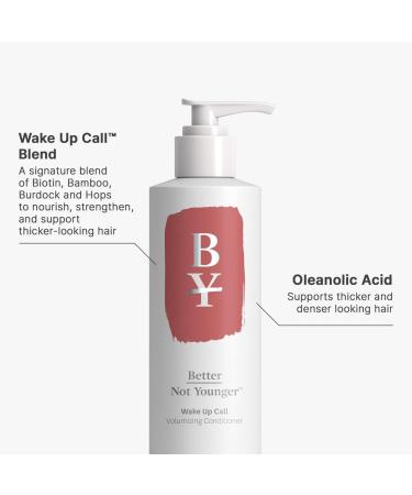 Better Not Younger WAKE UP CALL Hair Thickening Spray made with Biotin Bamboo Burdock and Hops - Volumizing Hairspray for Women Over 40 6 oz - DUO Bundle Wake Up Call Spray 2-Pack - Buy Online on GoSupps.com