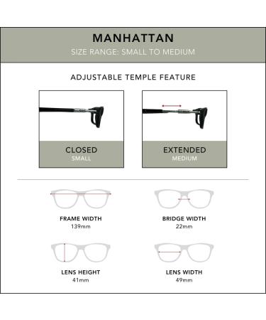 Clic Magnetic Reading Glasses for Men & Women - Manhattan Black 3.0 Magnification Computer Readers - Buy Online on GoSupps.com