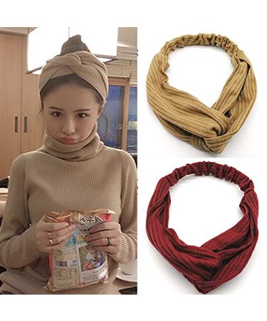 Ergonflow 10 Pack Boho Headbands for Women - Twisted, Criss Cross Head Wraps with Bows - Hair Accessories for Girls - Buy Online on GoSupps.com