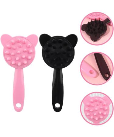 Minkissy Silicone Head Skin Massage Device - 2-Piece Shampoo Brush & Scalp Washer with Long Handle - Best Hair Washing & Peeling Tool for Ultimate Scalp Care - Buy Online on GoSupps.com